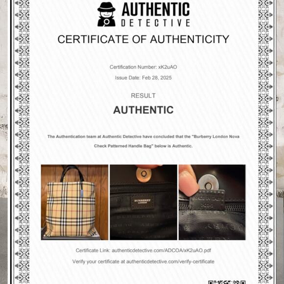 BURBERRY London Nova Check Tote Bag with COA & Dustbag Included - Picture 12 of 12